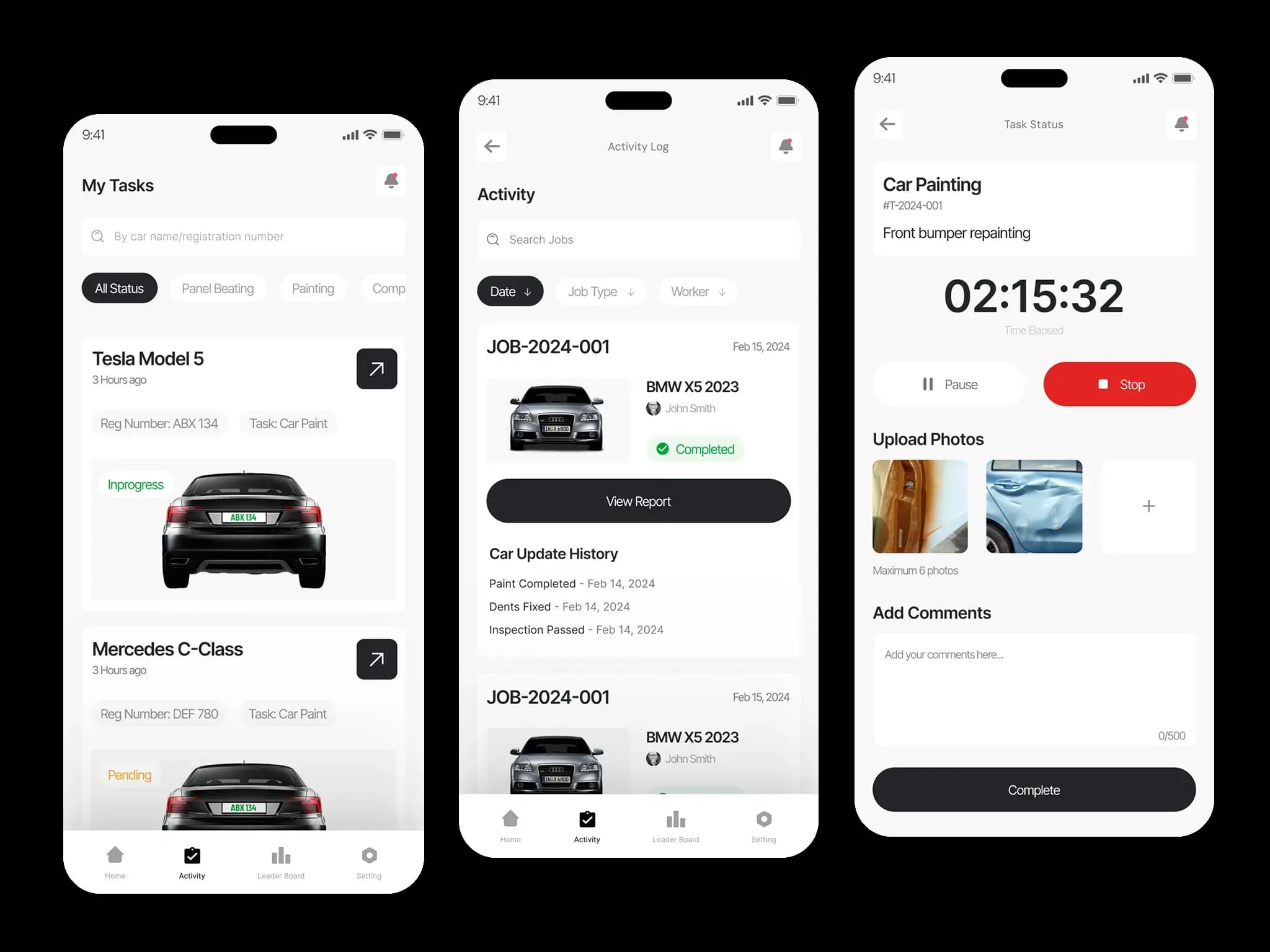 Visual mobile do dashboard Dalak